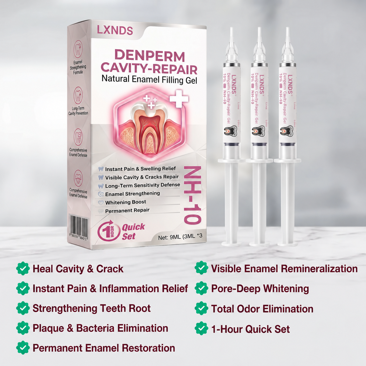 🦷 LXNDS DenPerm Cavity-Repair Natural Enamel Filling Gel