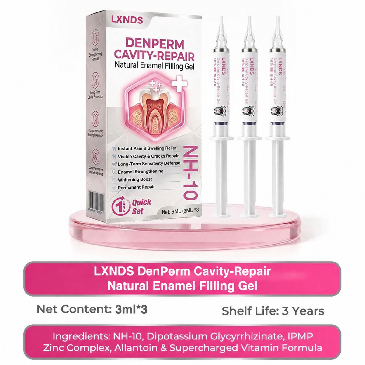 🦷 LXNDS DenPerm Cavity-Repair Natural Enamel Filling Gel