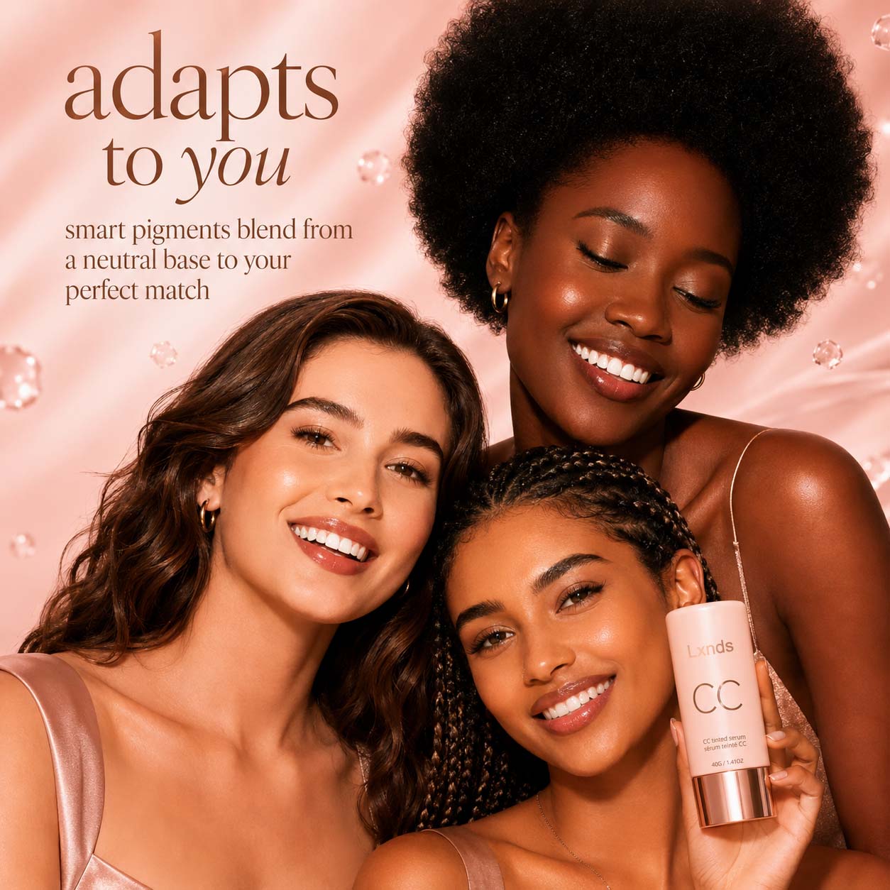 LXNDS Summer Skin Essentials Set — CC Serum + Solid SPF 30 Sunscreen Brush