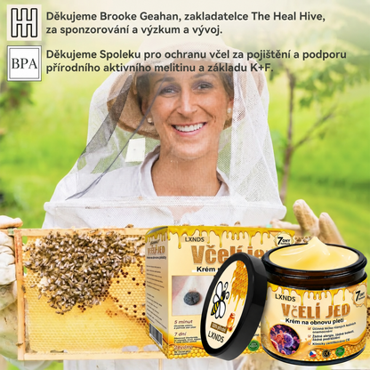 💖Dermatologicky a klinicky testováno👩‍⚕️LXNDS Bee Venom Krém na obnovení pleti🐝 pomáhá při léčbě kožních problémů, jako jsou: vrásky, jizvy, pigmentové skvrny, strie, akné, psoriáza, ekzém, kožní změny, podráždění, záněty a další kožní problémy.💖