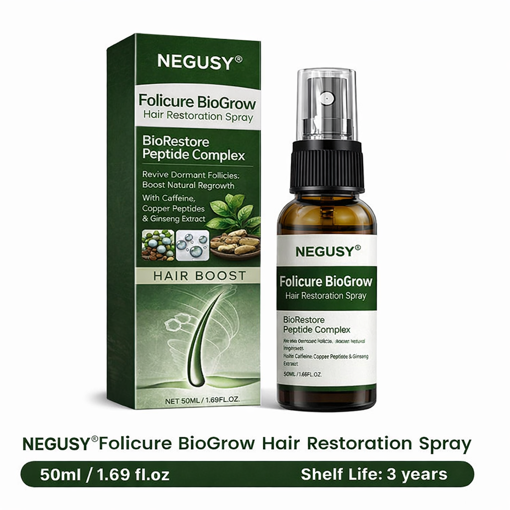 ✨NEGUSY® Follicure BioGrow Hair Restoration Spray — Clinically Proven Peptide Formula for Thicker, Healthier Hair | 🔥 Limited-Time 50% OFF