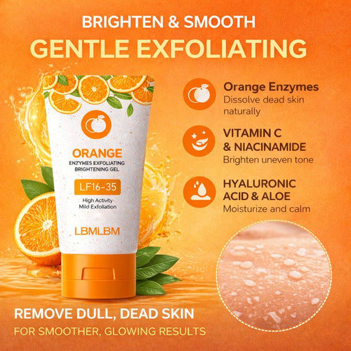✨Buy 2 Get 2 FREE 🍊Orange Enzyme Exfoliating Gel — Break Down Dead Skin, Unclog Pores & Reveal Baby-Smooth Skin