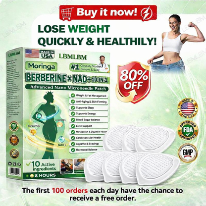 🔥Get 70% Off Now!🔥 LBMLBM™ Moringa & Berberine 10-IN-1 Advanced Nano Microneedle Patch 🚀 Transform Your Body